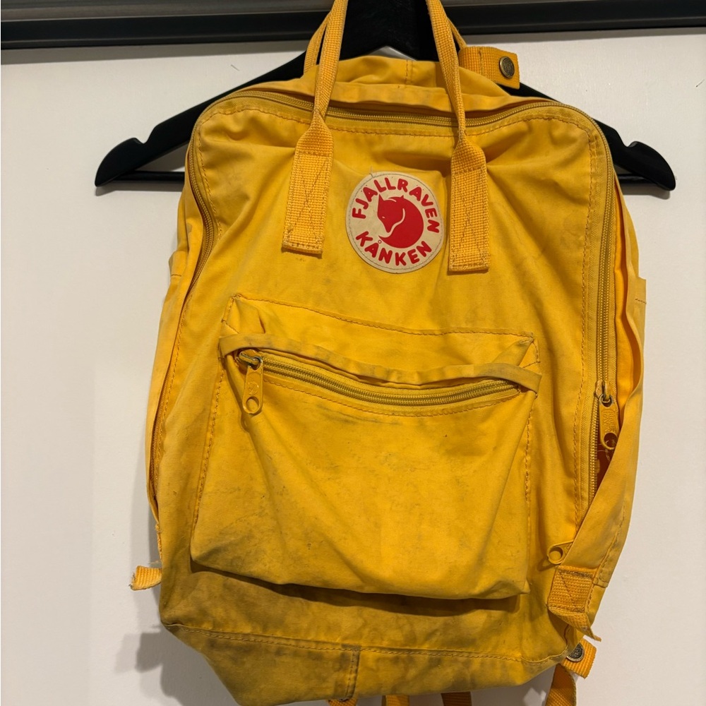 Fjallraven yellow backpack